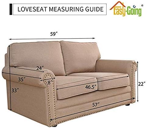 Easy-Going Reversible Couch Cover, 2 Cushion Sofa, Water Resistant Furniture Mat - Image 8