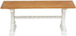 LuxenHome 45" Farmhouse Entry Table, Rustic Bench, Distressed White Coffee Table by LuxenHome