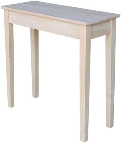 IC International Concepts, Rectangular Hall Table W/Drawer, Solid Real Wood - Image 3