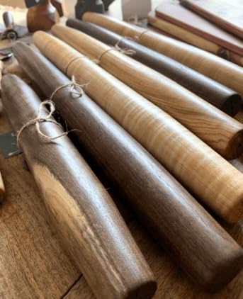 Handmade French Rolling Pin. Tapered Rolling Pin. Wooden Rolling Pin. Handmade In Kentucky. (Cherry, Set (12 Inch & 20 Inch))