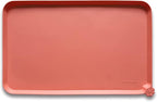 Hoki Found L Silicone Non Slip Pet & Cat Dog Feeding Tray - Waterproof & Pet Water Mats for Carpet - Burnt Coral