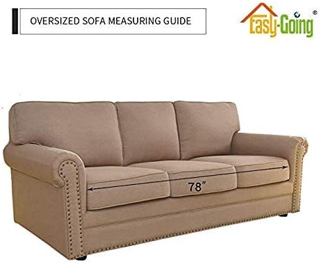 Easy-Going Reversible Couch Cover, 3 Cushion Sofa, Coffee/Ivory | Machine - Image 8
