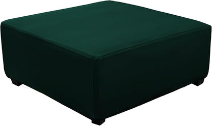 Super Stretch 40x40x15 inch Square Ottoman Cover- Soft Form Fit Ottoman Cover by UOIJAY