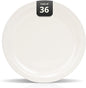 Stoneware Narrow Rim Commercial Grade Dinnerware, America White, Plate 8.25, Case of 36