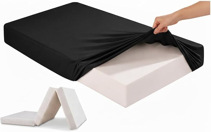 Stretchy Twin Fitted Sheet for 4 Inch Low Profile Mattress by ABSENK