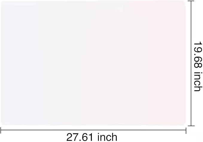 Extra Large Mulitpurpose Silicone Placemat,Countertop Protector, Kitchen Counter Mat, Table Mat, Heat Resistant, Washable, Non Slip (27.6x19.6 inch, Translucent-1pcs)