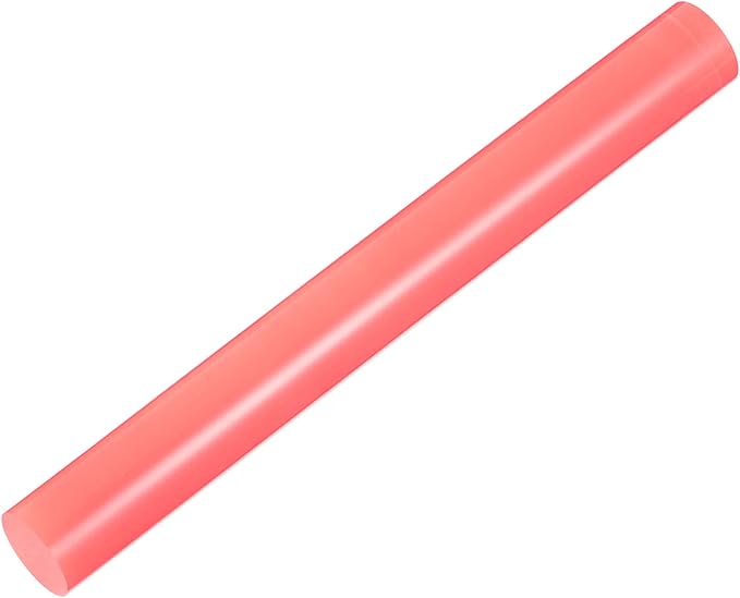 HARFINGTON Acrylic Clay Roller 9 Inch x 1 Inch Solid Non-Stick Plastic Round Tube Roller Polymer Clay Rod Fondant Rolling Pin for Shaping, Sculpting, Modeling DIY Crafts, Pink