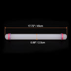 HARFINGTON 2pcs Fondant Rolling Pin 18 Inch x 0.98 Inch Adjustable Guide Rings Non-Stick PP Plastic Fondant Roller Dough Roller Kitchen Decorating Tools for Cookie Pastry Pizza Clay