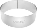 O'Creme Cake Ring Sturdy Stainless Steel Round Mousse Cake Ring Mold for Baking, Dessert Cake Decorating Pastry Rings 7 Inch Diameter x 2 Inch High