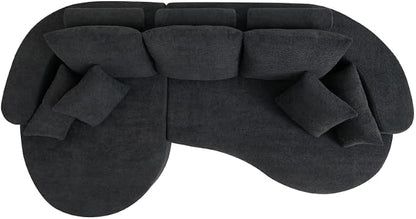106'' Sectional Curved Sofa Sponge Couch - Image 4