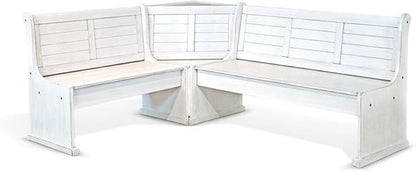 Pemberly Row 75" x 56" Farmhouse Wood Breakfast Nook Set - Image 8