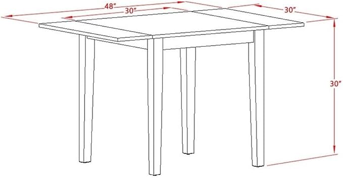 East West Furniture NDVA3-OAK-C 3 Piece Dining Room Furniture Set Contains a - Image 5