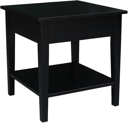 International Concepts Spencer Black Wood End Table by InternationalConcepts