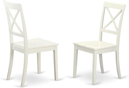 East West Furniture BOC-WHI-W Boston Dining Room Chairs by EastWestFurniture
