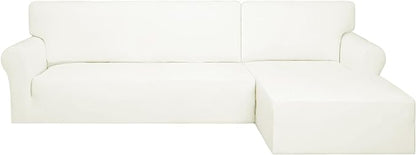 PureFit Stretch Sectional Couch Covers 2 pcs Non Slip L Shape Sofa Cover | by PureFit