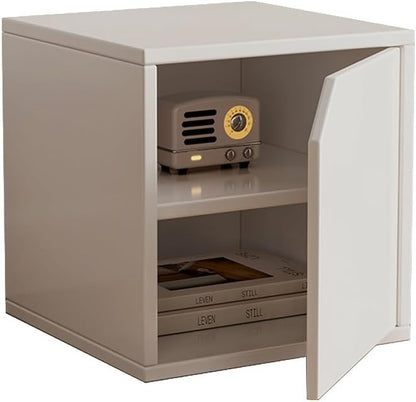 Versatile wooden storage cabinet, space-saving modular organizer by Unknown