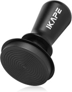 IKAPE 58.35mm Espresso Tamper, Spring-loaded Calibrated Tamper with Titanium Ripple Plating Base, Compatible with Over 58MM Espresso Bottomless Portafilter