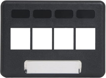 ICC 4-Port Modular Furniture Faceplate by ICC