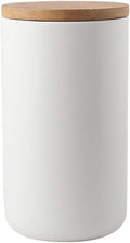 Food Storage Canister, Ceramic Kitchen Canisters with Airtight Seal Bamboo Lid, Food Storage Jar for Tea, Coffee Bean, Spice, Sugar 260ml/ 800ml/ 1000ml (1000ml-10.3 x 18.2cm)