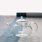 Glass Teapot with Removable Clear Infuser, 27 oz/ 800 ml Stove Top & Microwave Safe Borosilicate Glass Kettle with Loose Leaf Tea Strainer For Flower Blooming Tea