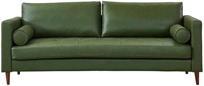 Pemberly Row Eco Leather Sofa, High Density Sponge Foam Cushion, Hardwood Frame - Image 2