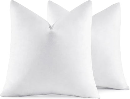 MIULEE 28x28 Euro Pillow Inserts, Double-Layer Down-Proof Cotton Cover by MIULEE