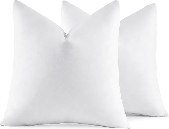 MIULEE 18x18 Pillow Inserts, Double-Layer Down-Proof Cotton Cover, Decorative by MIULEE