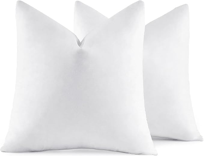 MIULEE 30x30 Euro Pillow Inserts, Double-Layer Down-Proof Cotton Cover by MIULEE