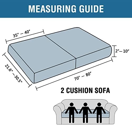 H.VERSAILTEX Super Stretch Individual Seat Cushion Covers Sofa Covers Couch - Image 2