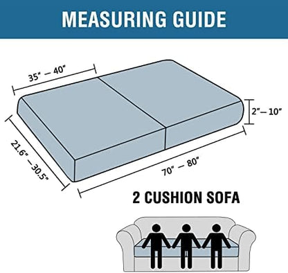 H.VERSAILTEX Super Stretch Individual Seat Cushion Covers Sofa Covers Couch - Image 2