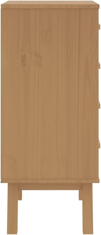 Scandinavian Style Bedside Cabinet in White and Brown - Image 8
