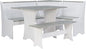 Linon Jackie Two Tone Pine Wood Coastal Corner Dining Nook in Graywash/White by Linon