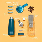 Premium 0.5L Nitro Coffee Maker, Aluminum Nitro Cold Brew Coffee Maker with Nitro Diffuser Nozzle & Cold Brew Pitcher for Making Nitro Cold Brew, 1 Pint/0.5L, Includes (10) Nitro Cartridges
