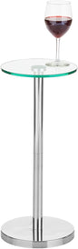 mDesign Side Table — Glass Top Nightstand by mDesign
