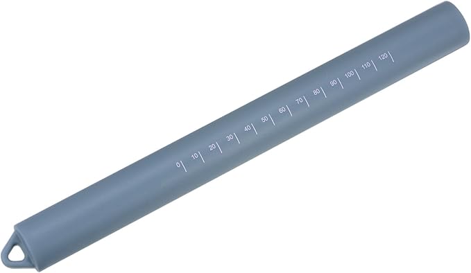 HARFINGTON Silicone Rolling Pin 10" Silicone Surface Non-Stick Stainless Steel Inner Core Dough Roller Kitchen Roller for Baking Pastry Pizza Fondant Bread, Blue