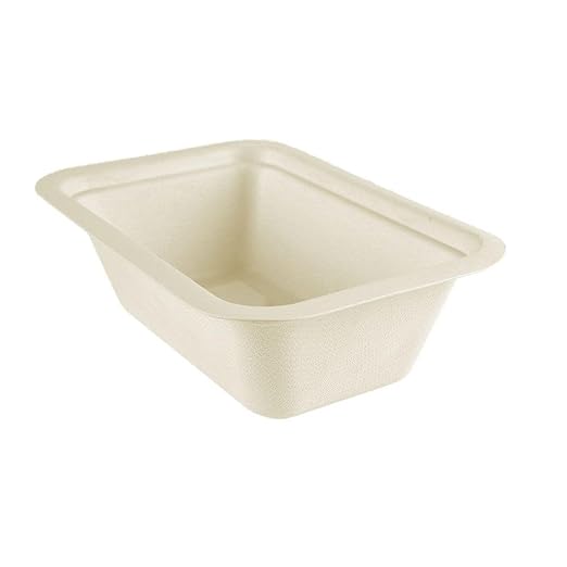 Vegware Compostable 22oz Molded Fiber To Go Containers, Case of 600, Nourish, No-Added PFAS, Reuseable, Bagasse, Meal Prep Food Storage, Suitable for Hot or Cold Food, Choice of Size 3 Lids & Bases