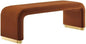 Modway EEI-6734-BRA-RUS Koda Performance Velvet Waterfall Long Bench, Brass Rust by Modway
