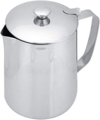 Stainless Steel Frothing Pitcher with Lid - 1500mL Milk Frothing Cup Jug for Espresso Machine Latte Coffee Art