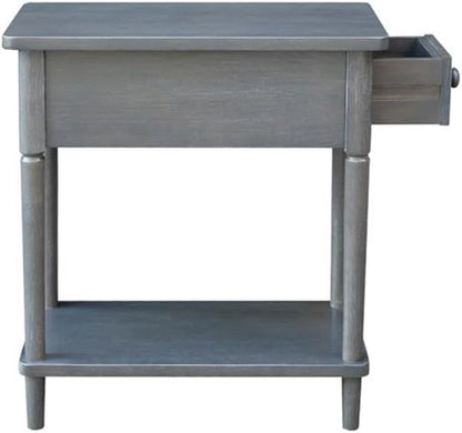 IC INTERNATIONAL CONCEPTS Solid Wood Narrow Side Table in Heather Gray Antique - Image 7