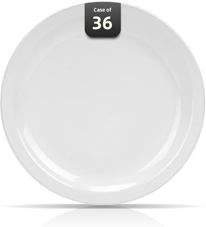 Stoneware Narrow Rim Commercial Grade Dinnerware, Bright White, Plate 5.5", Case of 36