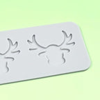 mostsom 3D Hollow Out Lace Mold Silicone Christmas Deer Head Shape Fondant Molds Chocolate Mould for Cake Pastry Decor Baking Gumpastes Moulds Decoration (N_ Deer Head)