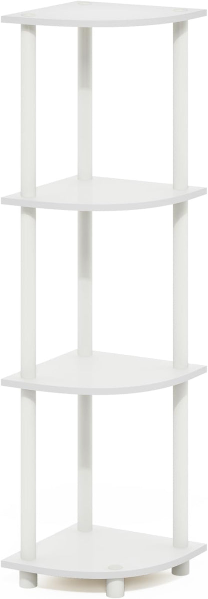 Furinno Turn-N-Tube Corner Shelf, 4-Tier Corner Bookshelf, Display Storage - Image 5