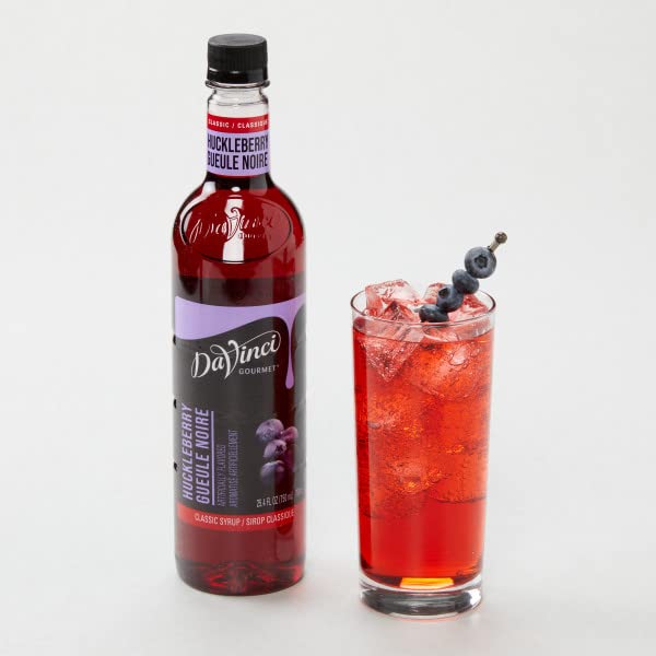 DaVinci Gourmet Classic Huckleberry Syrup, 25.4 Fl Oz (Pack of 2)