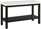 Picket House Furnishings Evie Wood Frame & Marble Top Console Table-White/Black by Picket+House