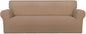 PureFit Stretch Oversized Couch Covers Fleece Sofa Slipcovers Camel | 1-Piece by PureFit