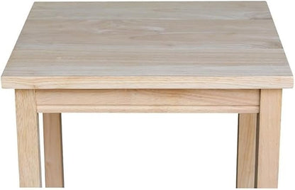 IC International Concepts, Portman Accent Table, Solid Real Wood, Sturdy - Image 5