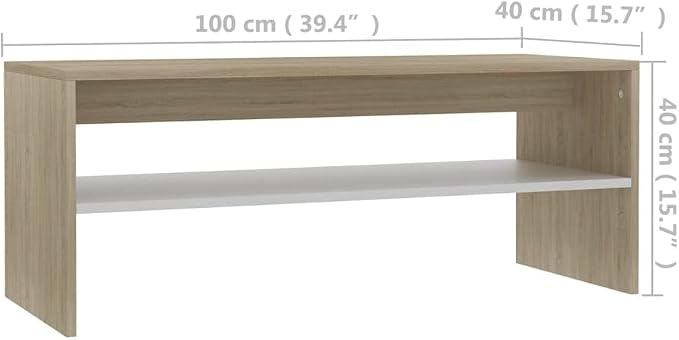 Modern Coffee Table, Scandinavian Style Rectangular Living Room Center Table - Image 2