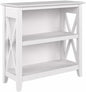 Bush Home Key West Small 2 Shelf Bookcase in Pure White Oak, Compact Home by BushHome