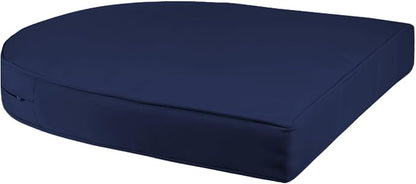 Jeco Wicker Chair with Blue Cushion - Image 4