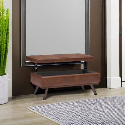 SIMPLIHOME Owen Lift Top Coffee Table Storage Ottoman - Image 6